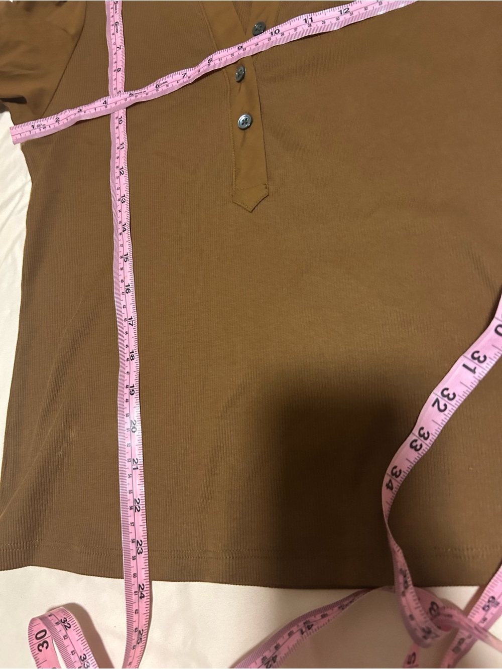 Veronica Beard Rust-Brown Button Front Puff Sleeve Shirt - Picture 4 of 4